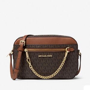 Michael Kors Jet Set Large Logo Crossbody Bag